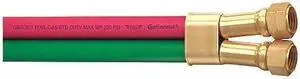 CONTINENTAL 20027452 Twin Line Welding Hose,1/4" ID x 25 ft.