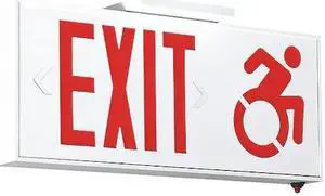 COMPASS CSAUDR LED Exit Sign AC-Only with Dynamic Accessibility Symbol, 120/277v