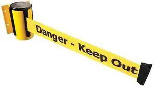 TENSABARRIER 896-STD-35-MAX-NO-YDX-C Retractable Belt Barrier, 13 ft Length,