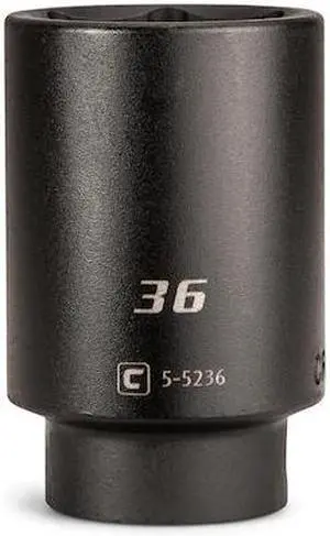 CAPRI TOOLS 5-5236 1/2 in Drive 36 mm 6-Point Metric Deep Impact Socket