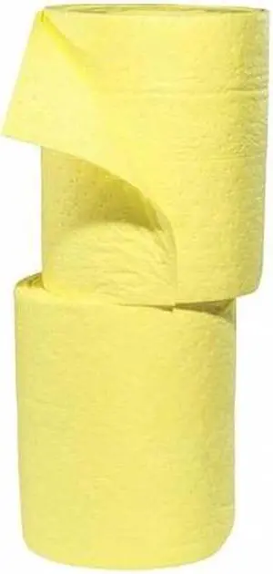 SPILLTECH YRSF150H Sorbent Roll, Harsh Chemicals, 49 gal Vol Absorbed per Pkg,