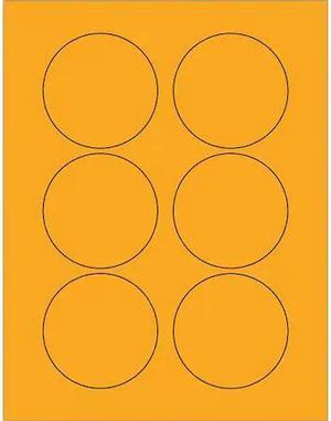 TAPE LOGIC LL195OR Tape Logic® Fluorescent Circle Laser Labels, 3", Fluorescent