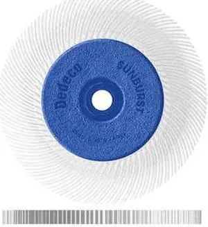 DEDECO 1879 Sunburst Radial Bristle Discs 6 in X 1/2 in Curved Tc White 120