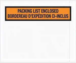 TAPE LOGIC PL501 Tape Logic Bilingual Packing List Envelopes, 4 1/2" x 5 1/2",