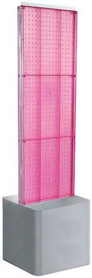 AZAR DISPLAYS 700775-PNK Two-Sided Pegboard Floor Adjustable DisplayPanel Size: