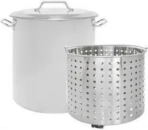 CONCORD S24-BAK Stainless Steel Stock Pot w/Steamer Basket, 24 Quart