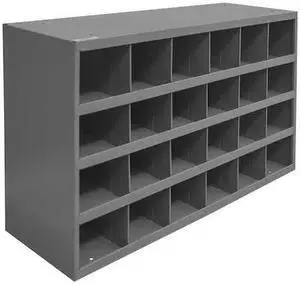 DURHAM MFG 356-95 Prime Cold Rolled Steel Pigeonhole Bin Unit , 12 in D x 23