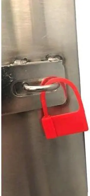 OMNIMED 484108_R Tamper Evident Safety Lockout Seals (Non-Numbered),Red, PK100