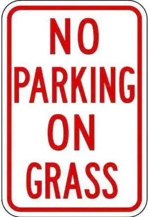 LYLE NP-027-12HA No Parking Sign, 12" W, 18" H, English, Aluminum, White