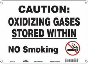CONDOR 486A29 Chemical Sign, 10" H, 14 in W, Polyethylene, Horizontal