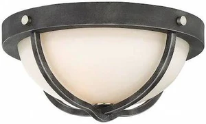 NUVO 60-6126 2-Light Sherwood Flush Mount Fixture Iron Black with Brushed NUVO 60-6126 2-Light Sherwood Flush Mount Fixture Iron Black with Brushed