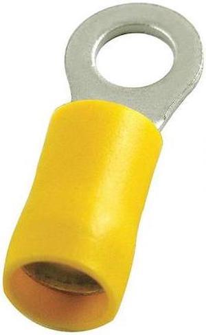 POWER FIRST 24C957 12-10 AWG Vinyl Ring Terminal #4 Stud PK50