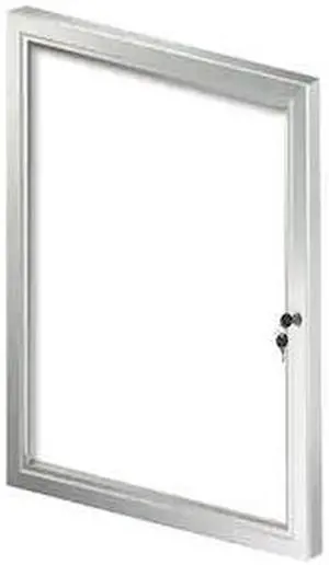 AZAR DISPLAYS 300226 Enclosed Message Board, 23" W, 29.72" H, Aluminum