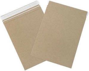 PARTNERS BRAND RM5K Self-Seal Flat Mailers, 9 3/4" x 12 1/4", Kraft, 100/Case