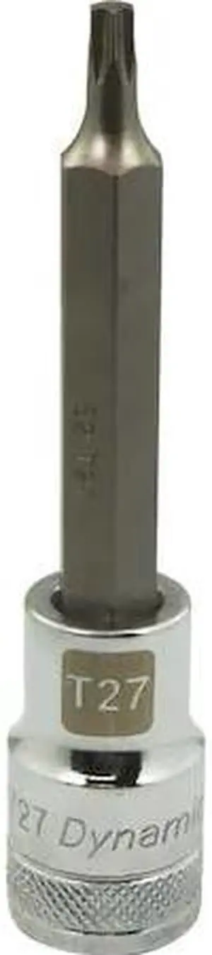 DYNAMIC D013727 Tools 1/2 Drive Torx Head, T27 Long Bit, Chrome Finish Socket
