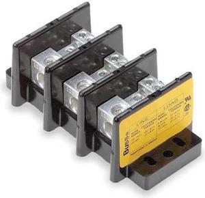 EATON BUSSMANN 16021-3 Pwr Dist Block,175A,3P,6P Secondary,600V