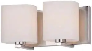 MAXIM 11252SWSN Wrap 2-Light 12.5" Wide Satin Nickel Vanity Light