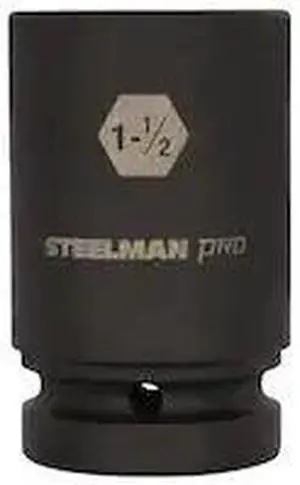 STEELMAN 79388 1" Drive x 1-1/2" 6-Point Deep Impact Socket, 79388