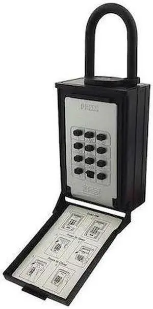NU-SET 2084-3 Key/Card Storage Combo Locking Shackle Push Button Lock Box