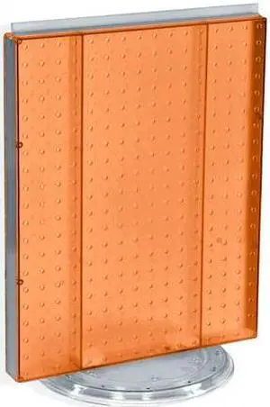 AZAR DISPLAYS 700500-ORG Revolving 16"W x 20.25"H Pegboard Counter Display