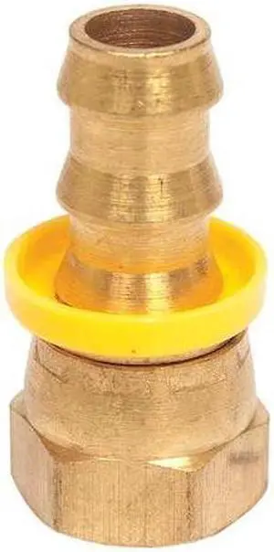ZORO SELECT PB-SFFX-0608 Straight Swivel 3/8 in Hose I.D, 3/4"-16 Thread