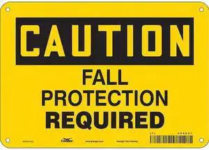CONDOR 465A67 Safety Sign, 7 in Height, 10 in Width, Aluminum, Vertical