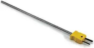 DAYTON 36GL14 Thermocouple Probe,Type K,6in L,22 AWG