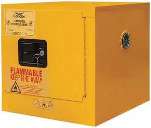 CONDOR 491M60 Flammable Cabinet, Bench Top, 2 gal., Material: Steel