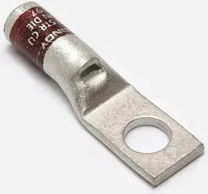 BURNDY YA2CL4BOX One Hole Lug Compression Connector, 2 AWG, Die Code: 10