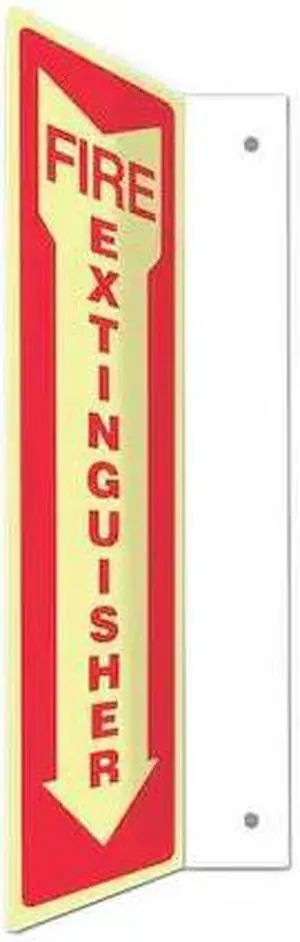 CONDOR 480X40 High Visibility Safety Sign, 18 in Height, 4 in Width, PETG,