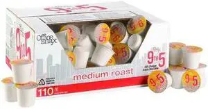 9 TO 5 COFFEE OFX00046 Coffee, Caffeinated, Single Serve Pod .35 oz, Arabica,