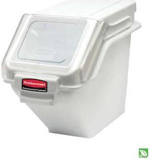 RUBBERMAID FG9G5700WHT Bulk Storage Bin, 21.6qt. w/Scoop and Lid