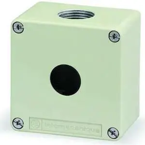 SCHNEIDER ELECTRIC XAPG19201 Pushbutton Enclosure,22mm,1 Hole,Metal