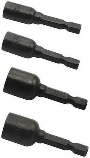 WESTWARD 38RV62 NutDriverSet,1/4", 5/16", 3/8", 7/16"Hex