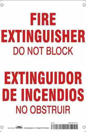 CONDOR 469Y17 Safety Sign,7" W,10" H,0.032" Thickness