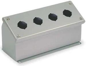 WIEGMANN WPBA4 Pushbutton Enclosure,30mm,4 Holes,Steel