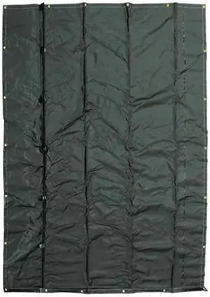 US CARGO CONTROL HST9.666X10.75-BLK Heavy Duty Tarp, Black, PVC Coated Polyester