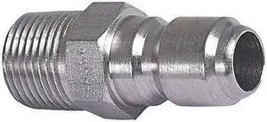 ZORO SELECT 17-0005 Quick Connect Plug,Male,3/8 M x 3/8 In