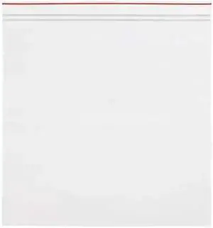 Reclosable Poly Bag Double Zipper Seal 10" x 10", 4 mil, Clear, Pk500 MINIGRIP RED LINE MGRL4P1010