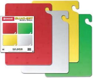 SAN JAMAR CB1520QSGR Cutting Board Set, 15x20, 4 Boards