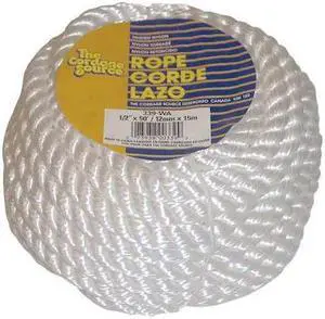 ZORO SELECT 339-WA Rope,50ft,Wht,4000lb.,Nylon