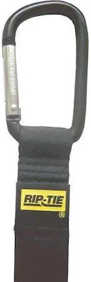 RIP-TIE J-B6-C05-BK 6" L, 1.00" W, Black Nylon Hook-and-Loop Cable Tie, PK 5