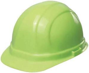 ERB SAFETY 19130-HIVIS LIME Front Brim Hard Hat, Type 1, Class E, Pinlock