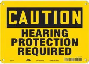 CONDOR 465Y45 Safety Sign, 7 in Height, 10 in Width, Aluminum, Vertical