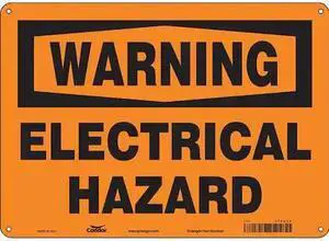 CONDOR 475U28 Safety Sign, 10 in Height, 14 in Width, Polyethylene, Horizontal