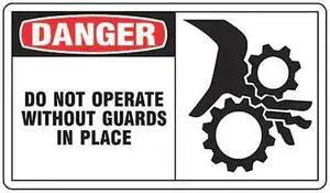 ACCUFORM LEQM019VSP Safety Label,3-1/2 In. H,PK5
