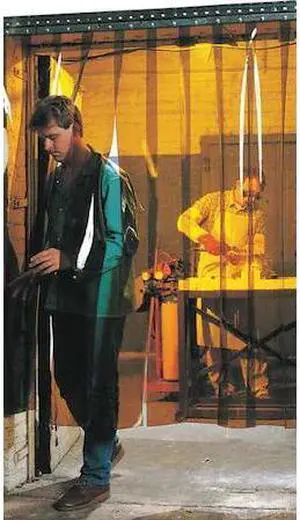 STEINER 73411 Welding Strip Curtain, Transparent PVC, 6 ft. W., 6 ft. H., 72