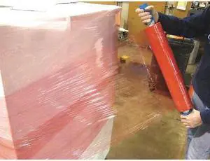 ZORO SELECT 15A893 Hand Stretch Wrap 20" x 1000 ft., Cast Style, Red