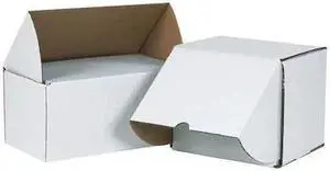 PARTNERS BRAND MEZ988 Outside Tuck Mailers, 9 1/2" x 8" x 8", White, 25/Bundle