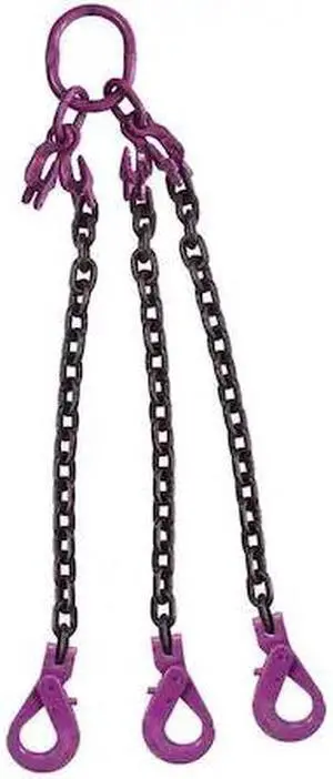 US CARGO CONTROL 932G100TOSLA-5 9/32" x 5',Adjustable 3Leg Chain Sling w/